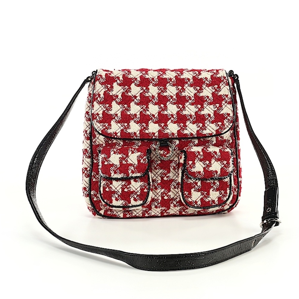 Vera Bradley Houndstooth Saddle Bag